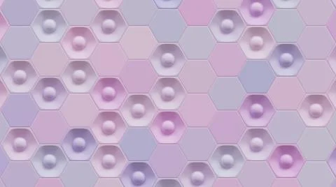 Abstract multicolored hexagonal surface. Abstract geometric pattern. 3 d rend Stock Illustration