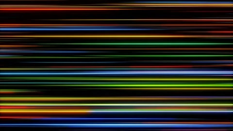 Abstract multicolored illuminated lines moving sideways. Stock Footage 283671721
