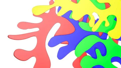 Abstract multicolored illustration. 3d rendering Illustrazione stock