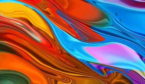 Abstract multicolored image with paint stains. Venice bright concept. Digital Stock Illustration