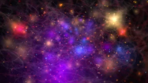 Abstract Multicolored Light Clouds Flickering Motion Background Video stock 333573586