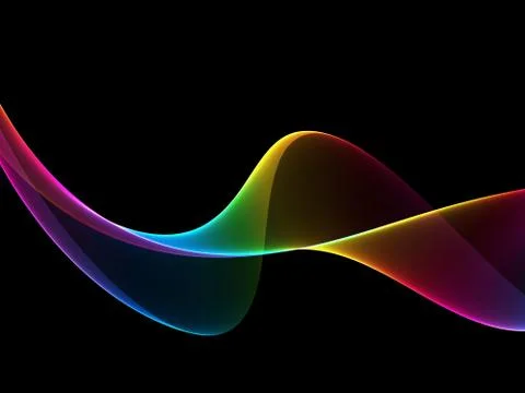 Abstract multicolored light waves background Stock Illustration