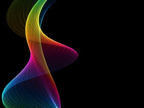 Abstract multicolored light waves background Illustrazione stock