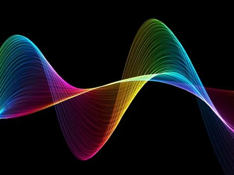 Abstract multicolored light waves background 스톡 일러스트