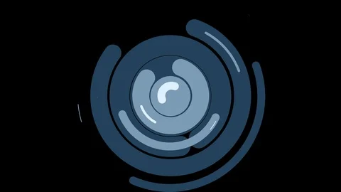 Abstract multicolored lines move in a circle on a transparent background Stock Footage 125230118