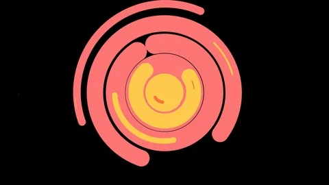 Abstract multicolored lines move in a circle on a transparent background Stock Footage 125230133