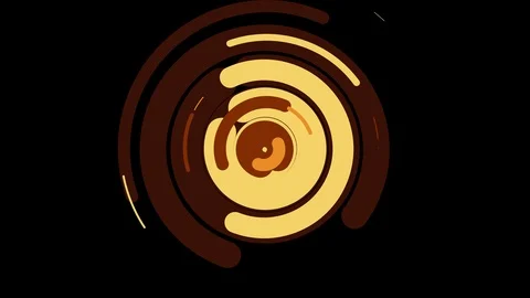 Abstract multicolored lines move in a circle on a transparent background Stock Footage 125230140