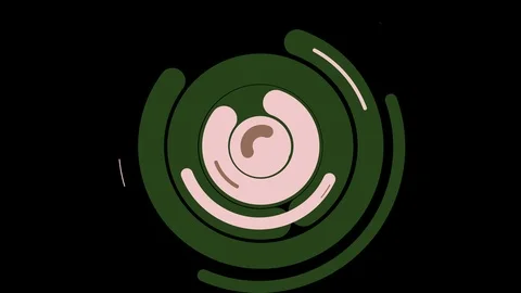 Abstract multicolored lines move in a circle on a transparent background. Stock Footage 125230142