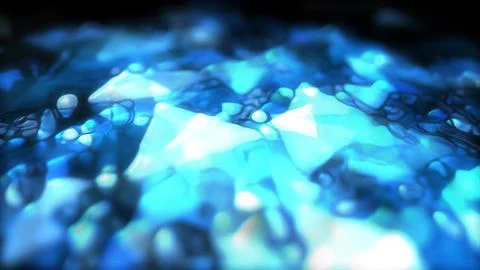 Abstract multicolored liquid iridescent blue bright glowing, magical abstract Stock Illustration