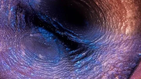 Abstract multicolored liquid with metallic effect. Grainy texture, colorful Stock Footage 220884319