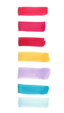 Abstract multicolored Marker Palette in hand drawn style on white background. Stock Illustration