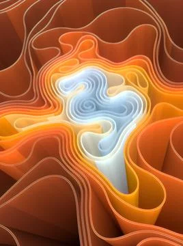 Abstract multicolored maze. 3d render illustration geometric background Stock Illustration