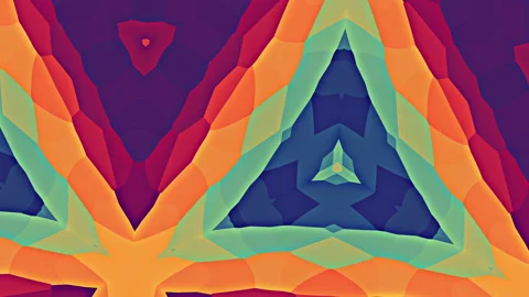 Abstract multicolored mosaic seamless loopable futuristic colorful pastel disco Stock Footage 131671529