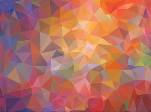 Abstract multicolored mosaic triangle background Stock Illustration
