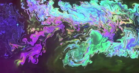 Abstract multicolored moving background fluid liquid with swirls as background Video stock 266813372