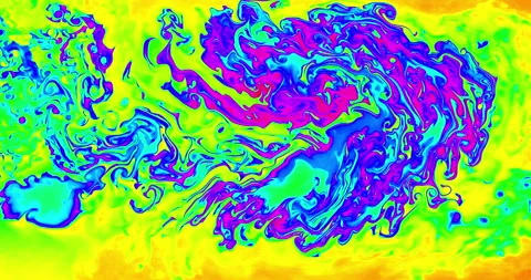 Abstract multicolored moving background fluid liquid with swirls as background 스톡 동영상 270908492