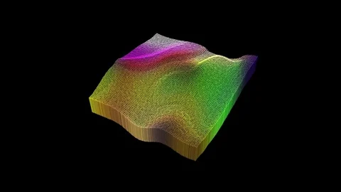 Abstract multicolored moving form on a black background. Stock Footage 84143240