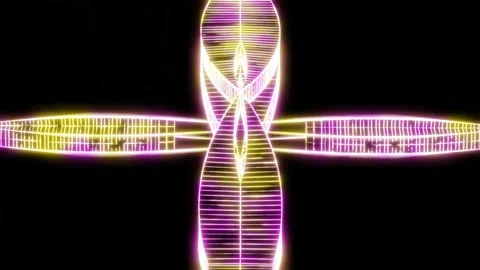 Abstract Multicolored Neop Shapes 3D Loop Animation Background 4K Stock Footage 211347678