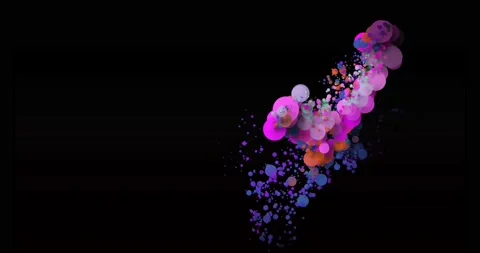 Abstract multicolored organic background. Flat multicolored gradient circles on  Stock Footage 145987777