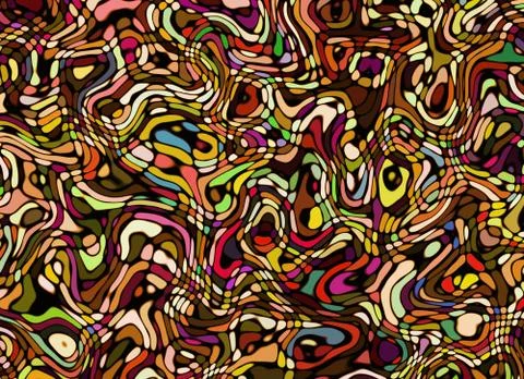 Abstract multicolored painted lines background Stock Illustration