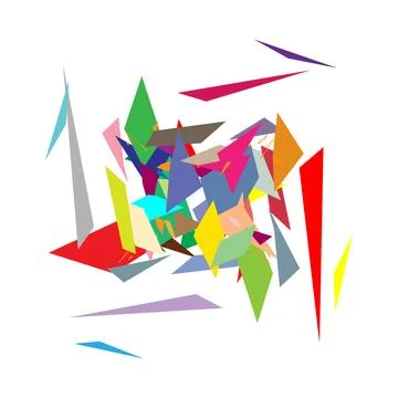Abstract multicolored paper cut background. Stock Illustration