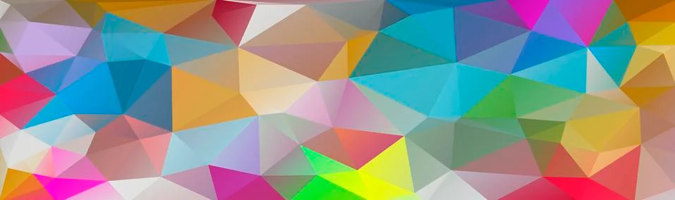 Abstract multicolored polygon, low polygon background. Transfusion of color.  Stock Illustration