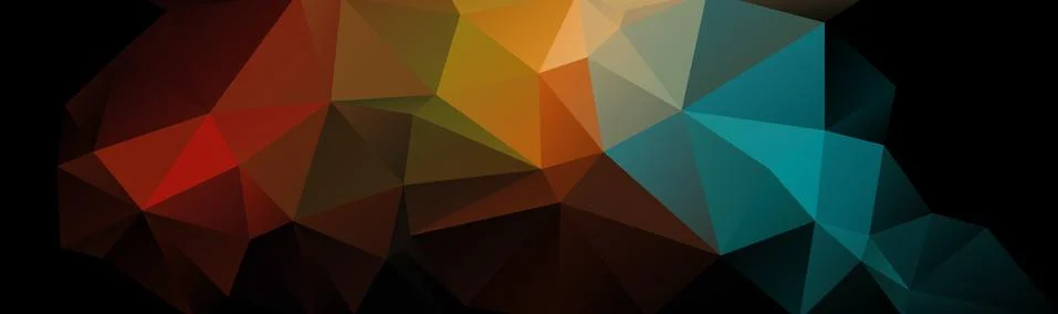 Abstract multicolored polygon, low polygon background. Transfusion of color.  Illustrazione stock