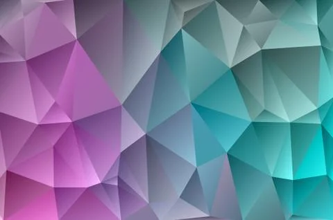 Abstract multicolored polygon, low polygon background. Transfusion of color.  Stock Illustration