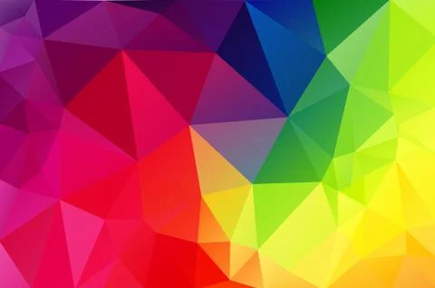 Abstract multicolored polygon, low polygon background. Transfusion of color.  Stockillustratie