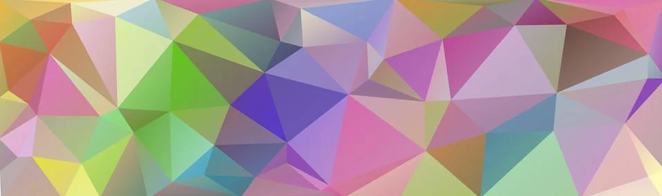 Abstract multicolored polygon, low polygon background. Transfusion of color.  Stock Illustration