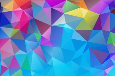 Abstract multicolored polygon, low polygon background. Transfusion of color.  스톡 일러스트