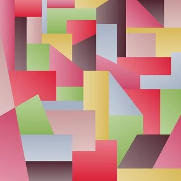 Abstract multicolored polygons. Polygons with gradients. Flat design, vector Stockillustratie