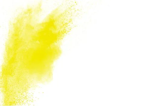 Abstract multicolored powder splatted on white background,Freeze motion of .. Stock Illustration