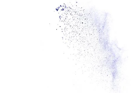 Abstract multicolored powder splatted on white background. Stock Photos