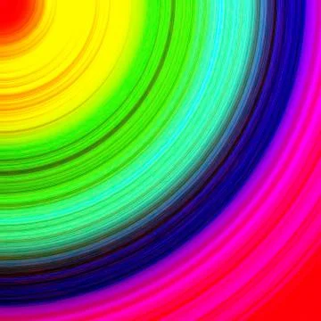 Abstract multicolored rainbow quarter circle background Stock Illustration