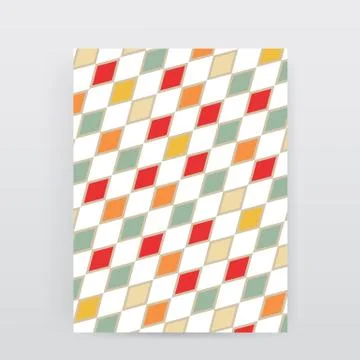 Abstract multicolored rhombus brochure . Stock Illustration
