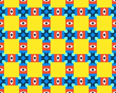 Abstract multicolored Seamless Pattern Illustration Background Texture In Geomet Stock Illustration