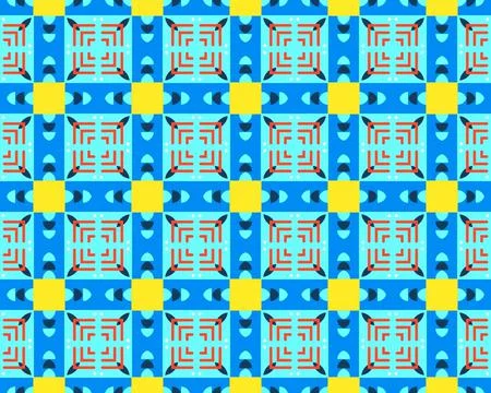 Abstract multicolored Seamless Pattern Illustration Background Texture In Geomet Stock Illustration