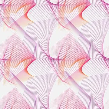 Abstract multicolored seamless pattern from spiral lines and dots. 库存插图