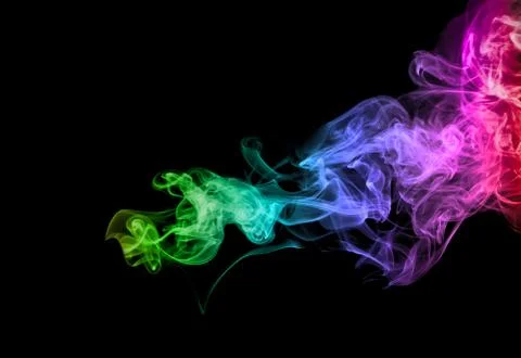 Abstract Multicolored Smoke Effect Background Stock Illustration