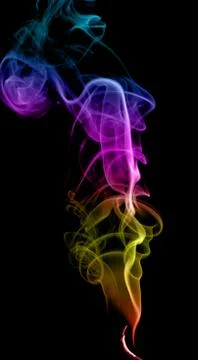 Abstract multicolored smoke Stock Photos