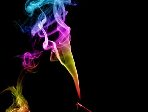 Abstract multicolored smoke Foto stock