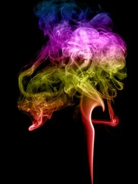 Abstract multicolored smoke Stock Photos