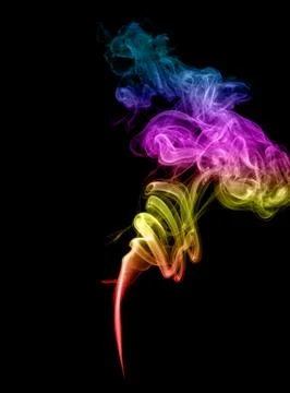 Abstract multicolored smoke Stock Photos