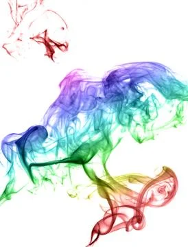 Abstract multicolored smoke Stock Photos
