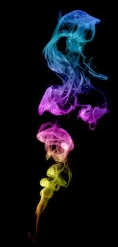 Abstract multicolored smoke Stock Photos