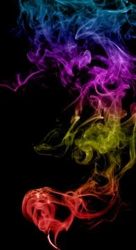 Abstract multicolored smoke Stock Photos
