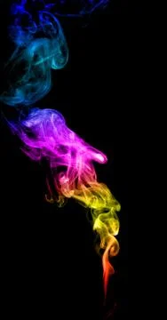 Abstract multicolored smoke Stock Photos