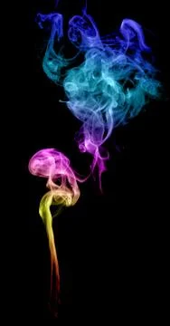 Abstract multicolored smoke Stock Photos