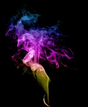 Abstract multicolored smoke Stock Photos